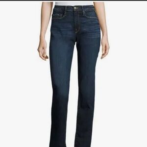 Frame Dark Wash Le Nouveau Straight Leg Jeans